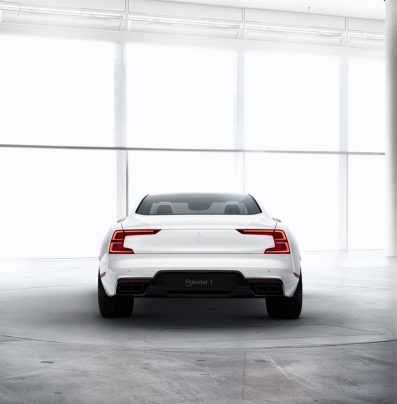 Polestar 1 white exterior, rear