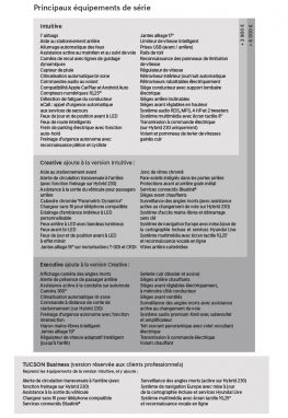 Hyundai Tucson Hybride 2020 équipements principaux