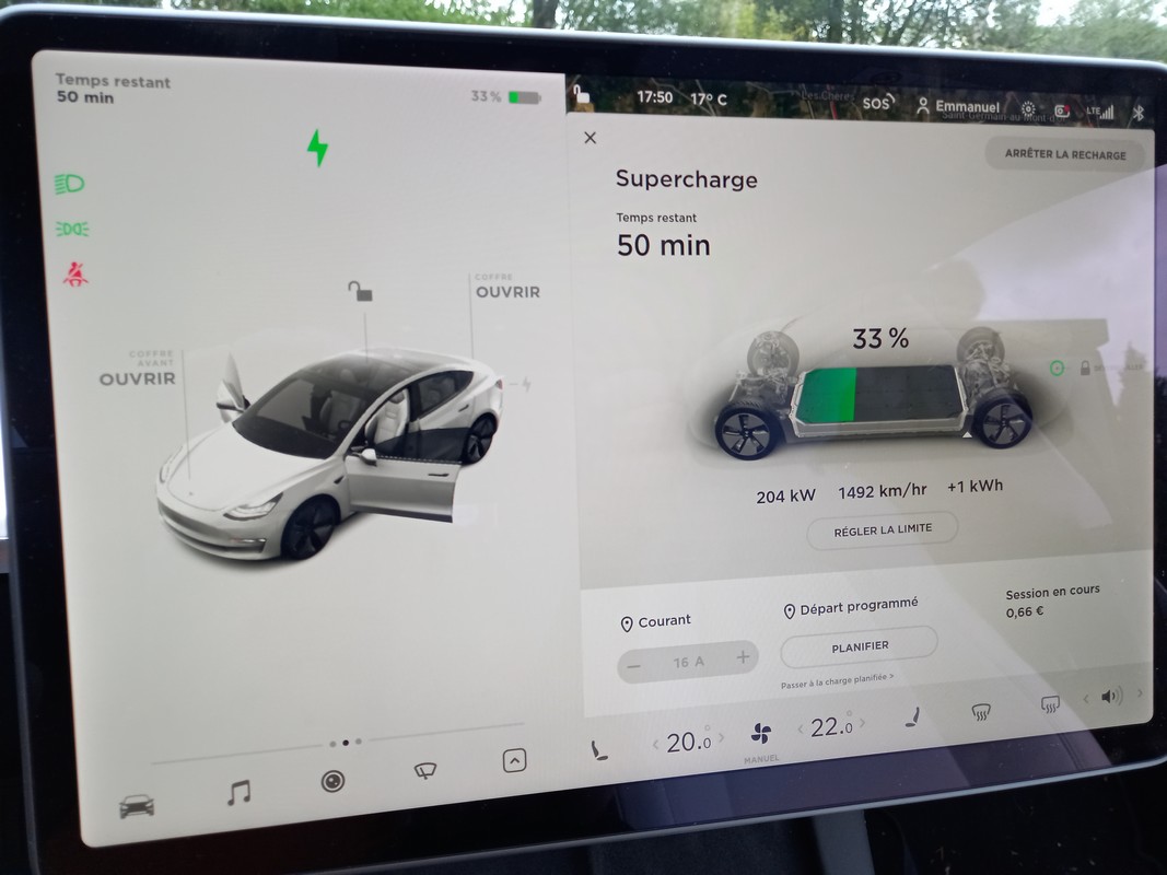 temps de charge superchargeurs tesla